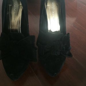Black suede shoes